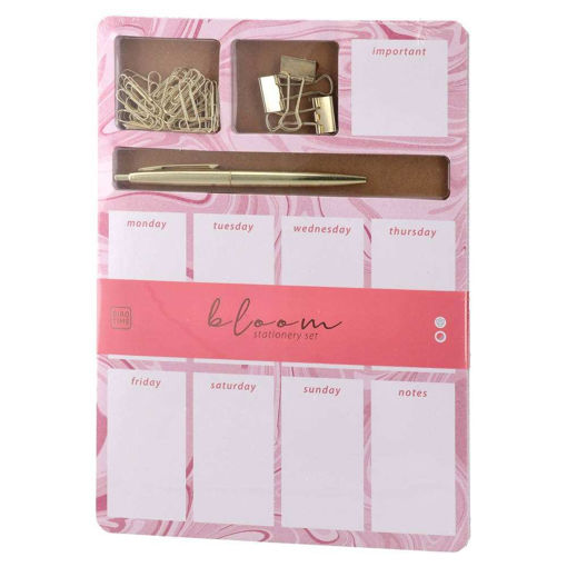 Picture of STATIONERY SET 4PCS BLOOM PASTEL PINK